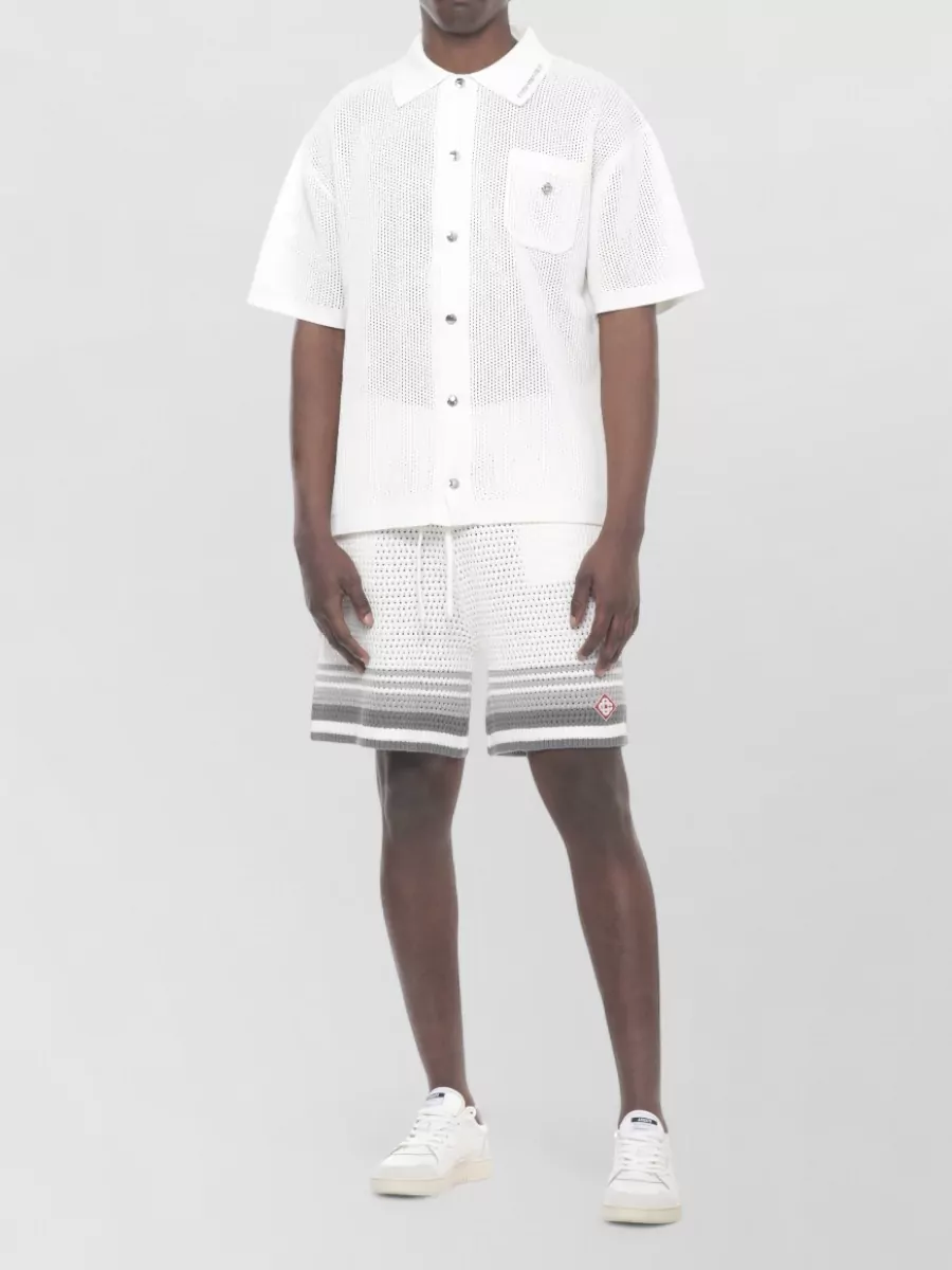 Casablanca Perforated Short-Sleeve Shirt