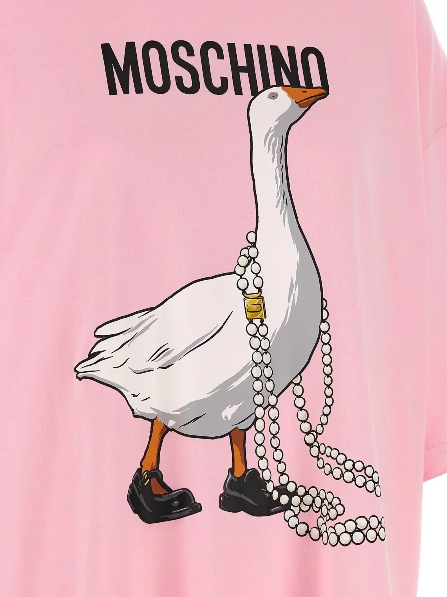 Moschino Cotton Printed Short-Sleeve Mini Dress