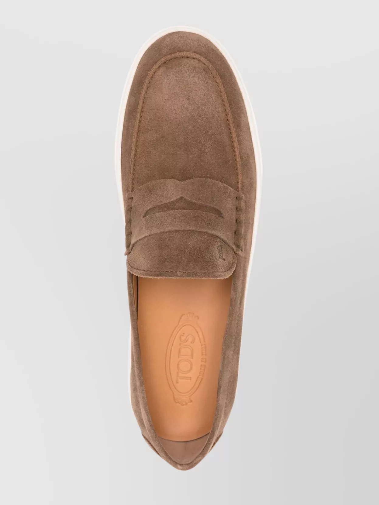 Tod's Heel Rubber Pads Penny Strap Suede Loafer