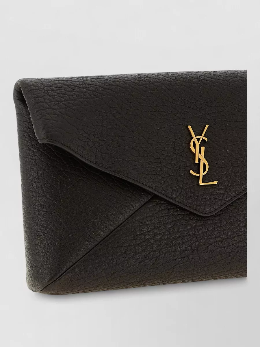 Saint Laurent Cassandre Large Lambskin Leather Envelope Clutch Bag