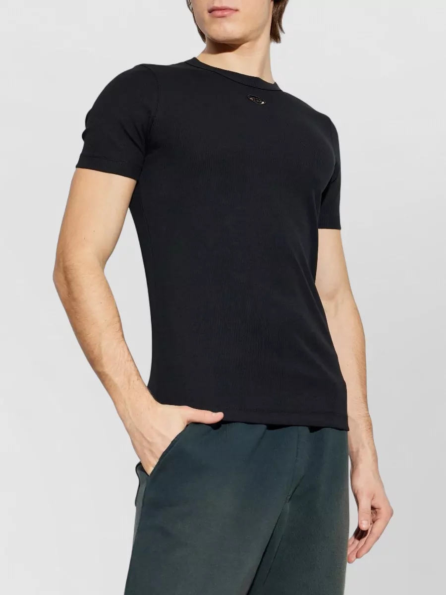 Diesel Ribbed Crew Neck Short Sleeve T Shirt