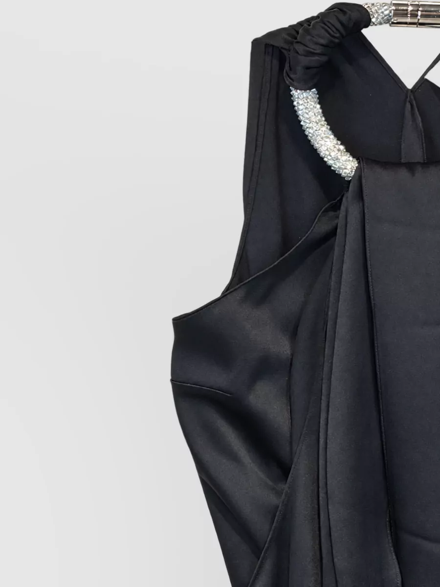 Stella Mccartney Embellished Draped Maxi Dress