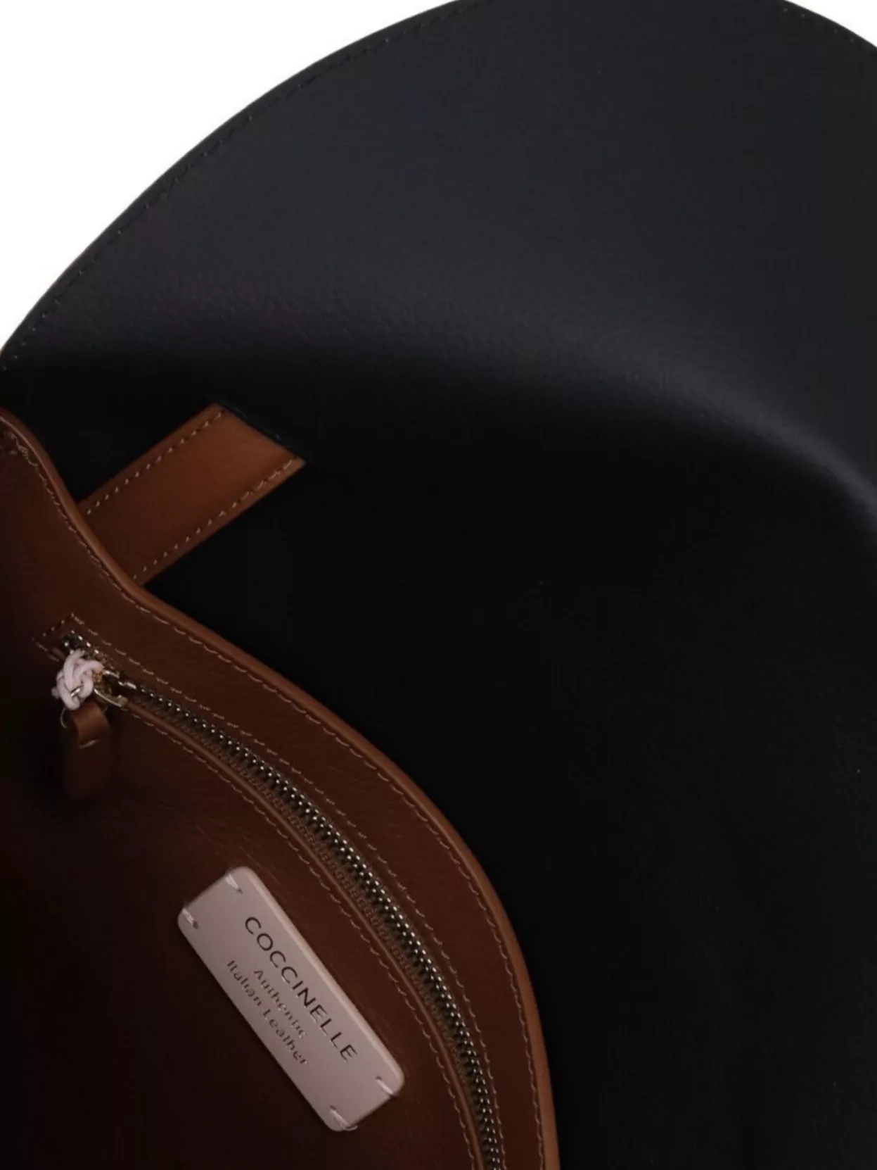 Coccinelle Leather Shoulder Bag Pebbled Handle