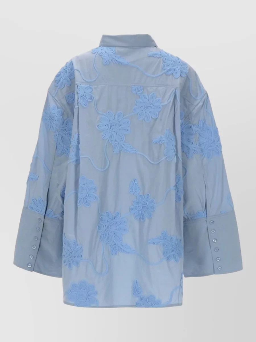 Rotate Floral-Print Oversized Mini Dress