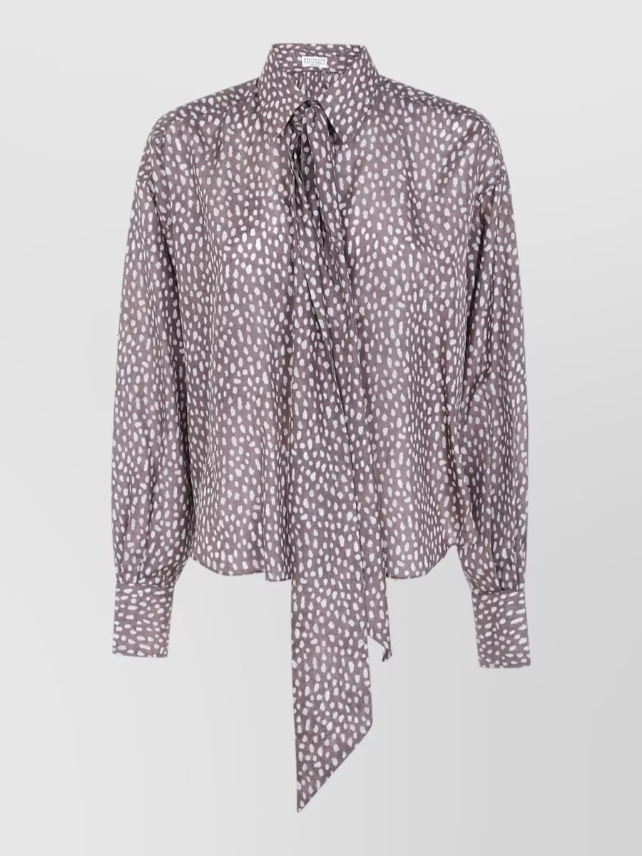 Brunello Cucinelli silk floral-print shirt