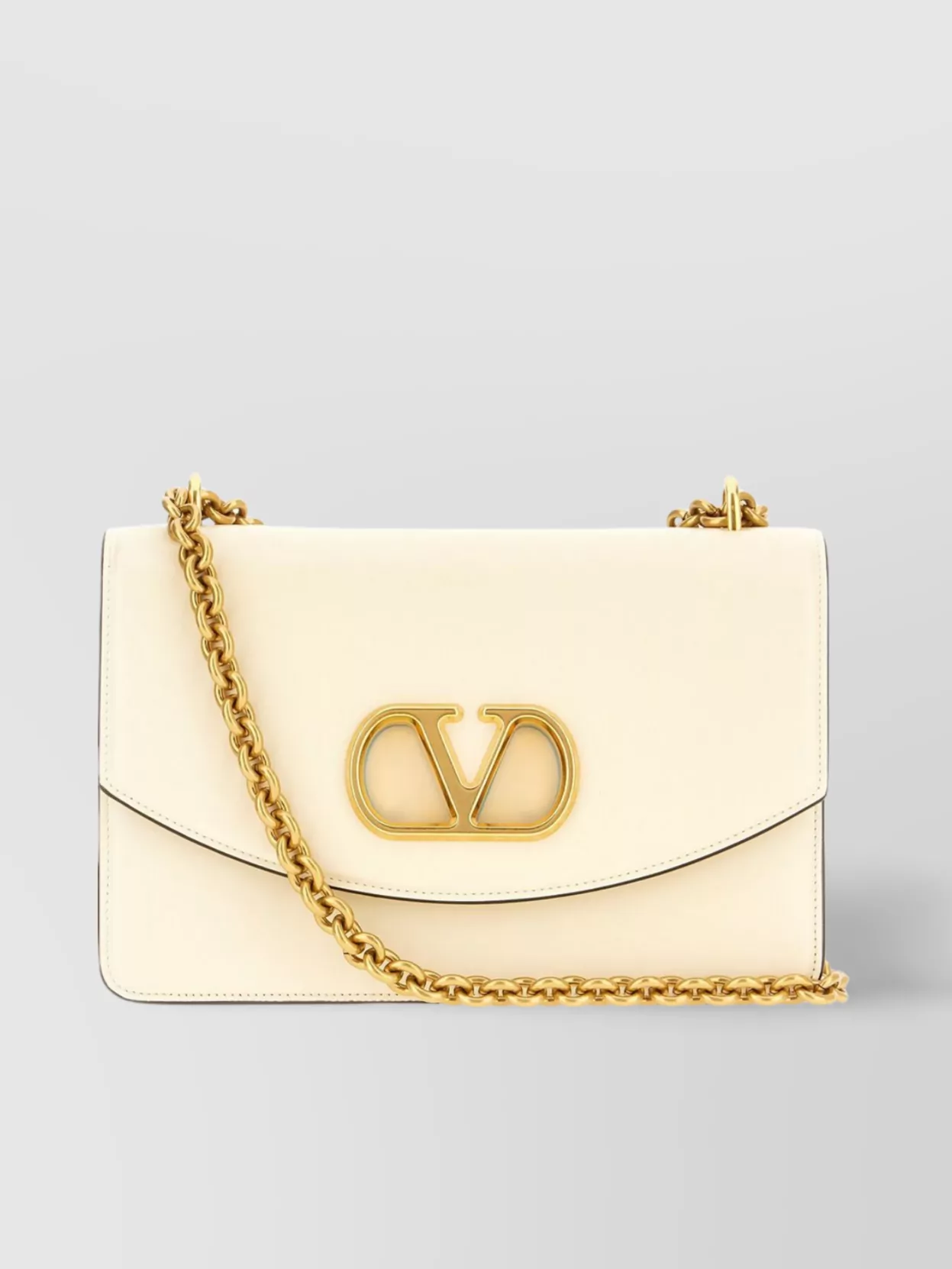 Valentino Leather Shoulder Bag Chain Strap