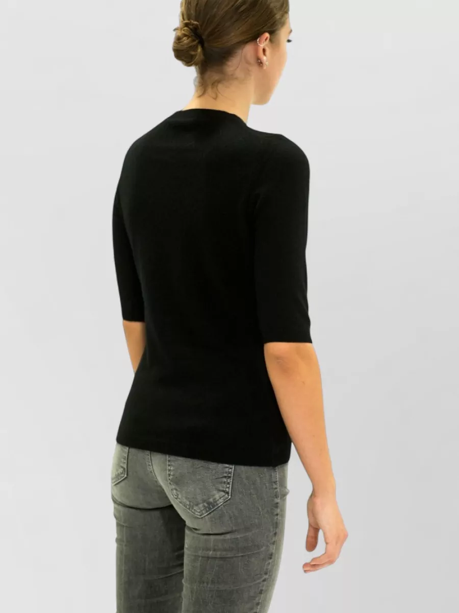 La Rose Cashmere 3/4-Sleeve Knitted Top