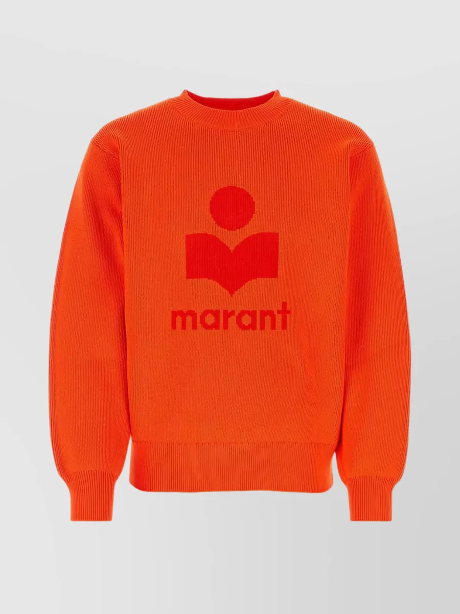 Shop Isabel Marant Fluo Orange Polyester Blend Ayler Sweater