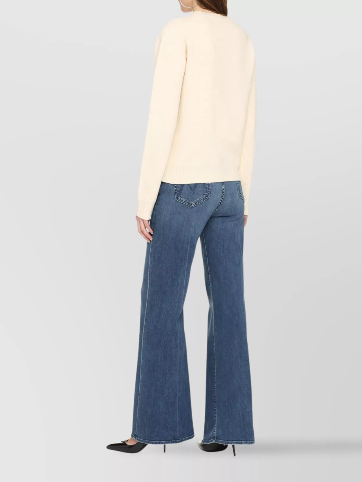 Jil Sander Ribbed Crew-neck Wool Sweater With Soft Texture
