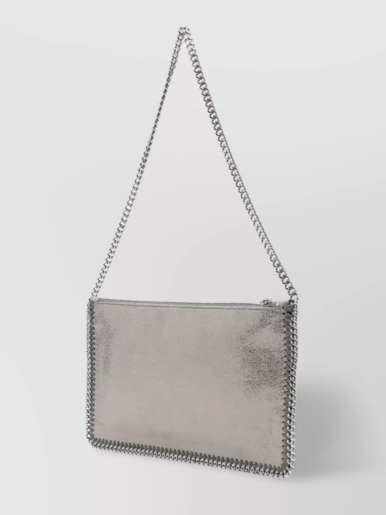 Stella Mccartney Chain-Link Metallic Rectangular Shoulder Bag