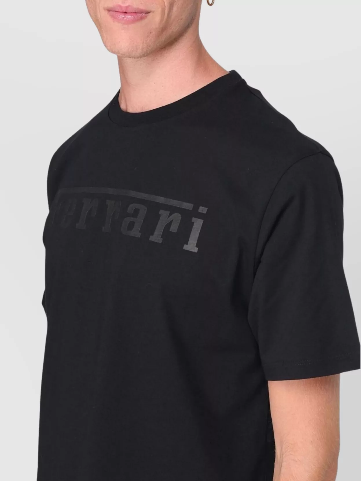Ferrari Crew Neck Short Sleeve Fitted T-Shirt