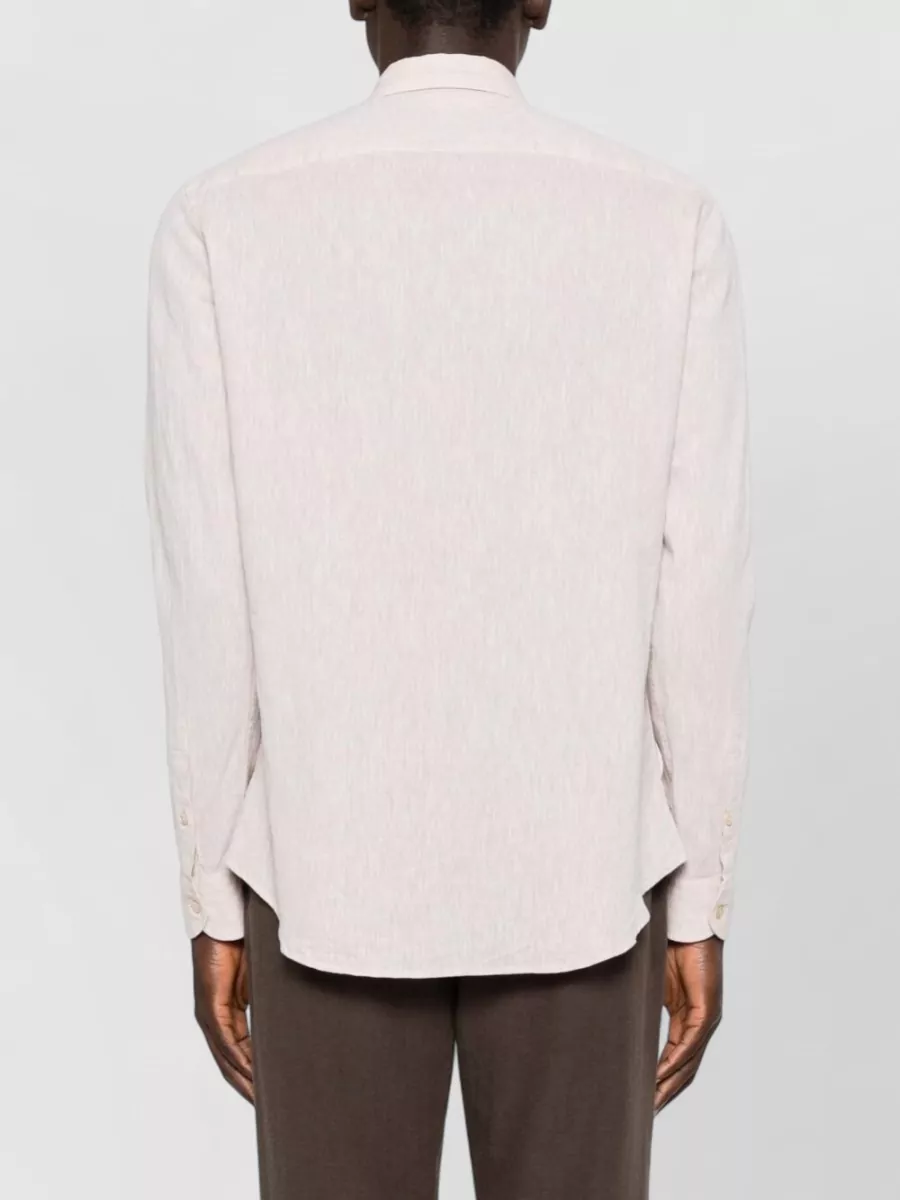 Emporio Armani Linen Blend Long-Sleeve Shirt