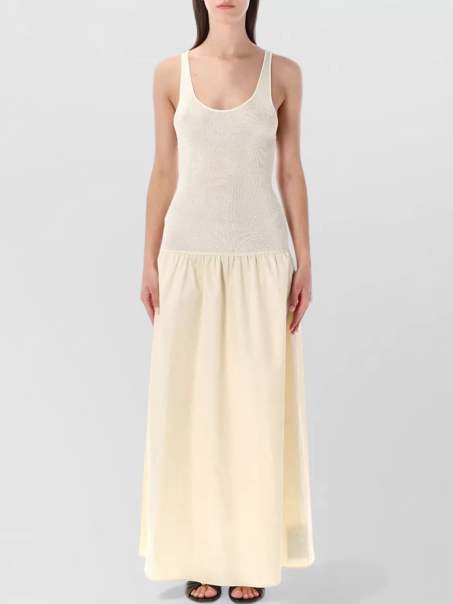 The Frankie Shop Sleeveless scoop-neck drop-waist maxi dress