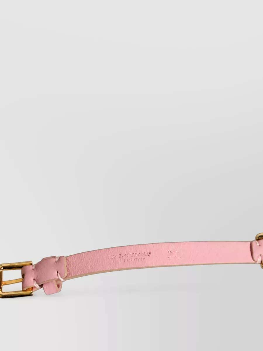 Dolce&Gabbana Leather Crystal-Embellished Belt