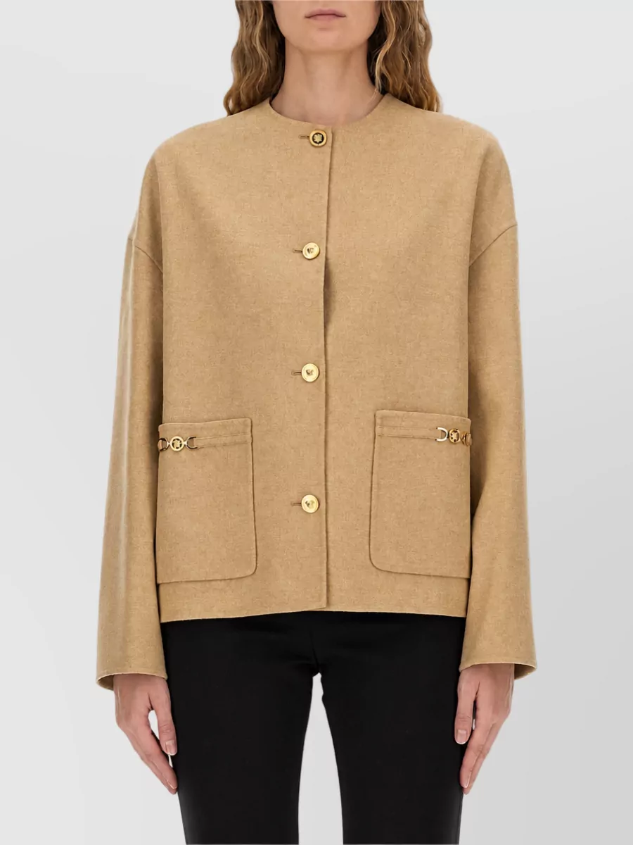 Versace Wool Fitted Jacket