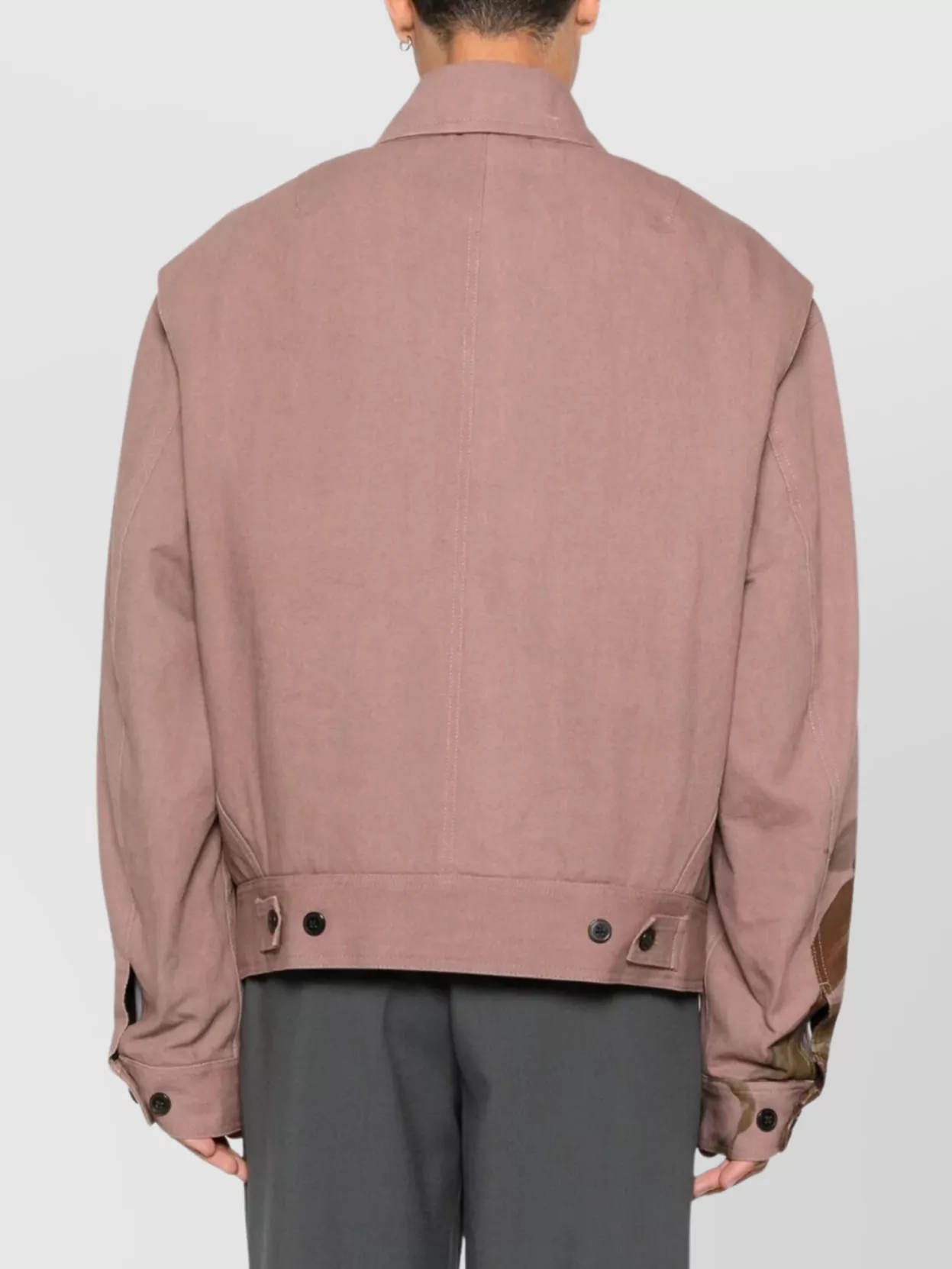 Dries Van Noten Abstract Print Collared Jacket Front Pockets