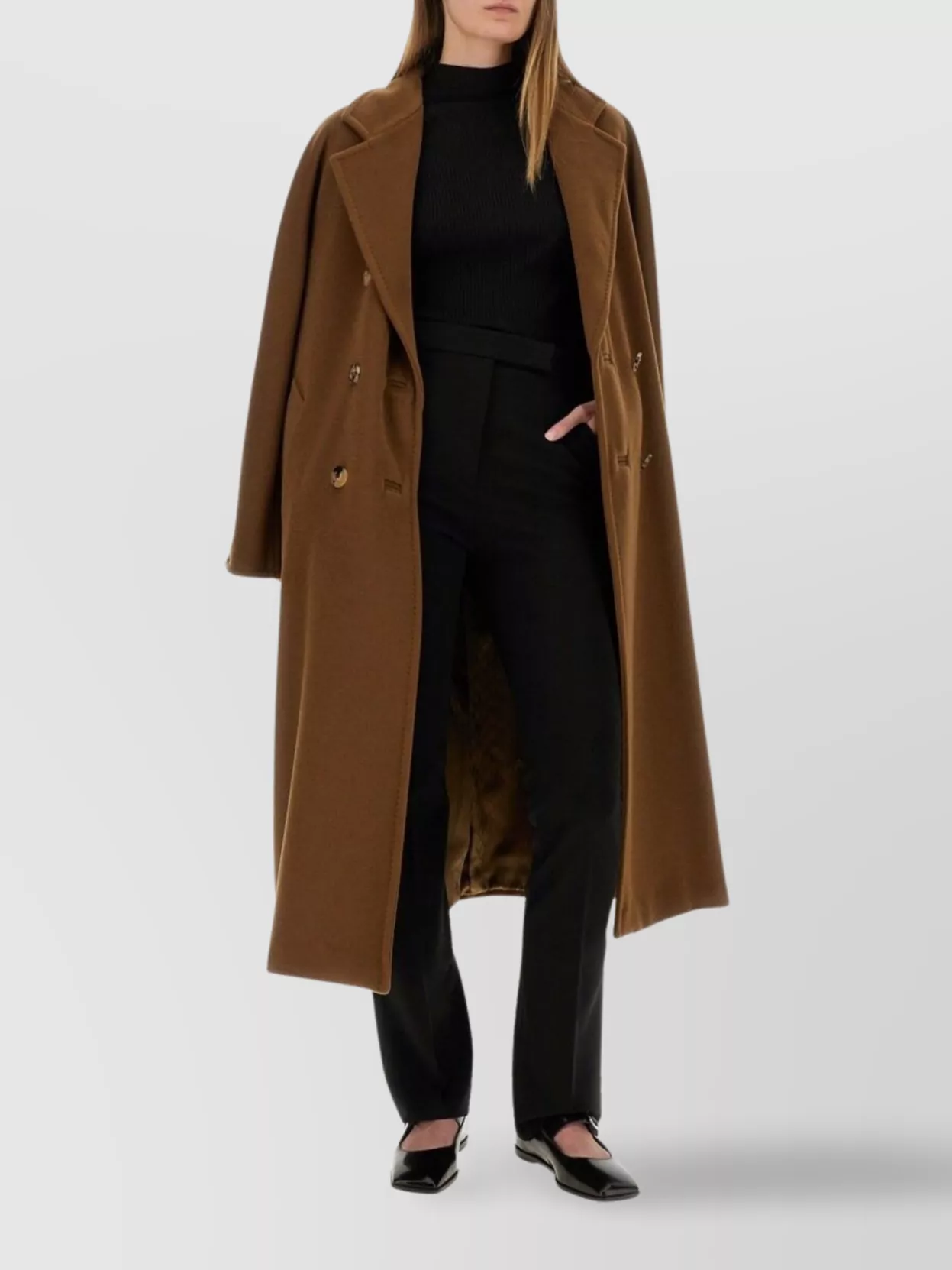 Max Mara Long Belted Double-Breasted Coat
