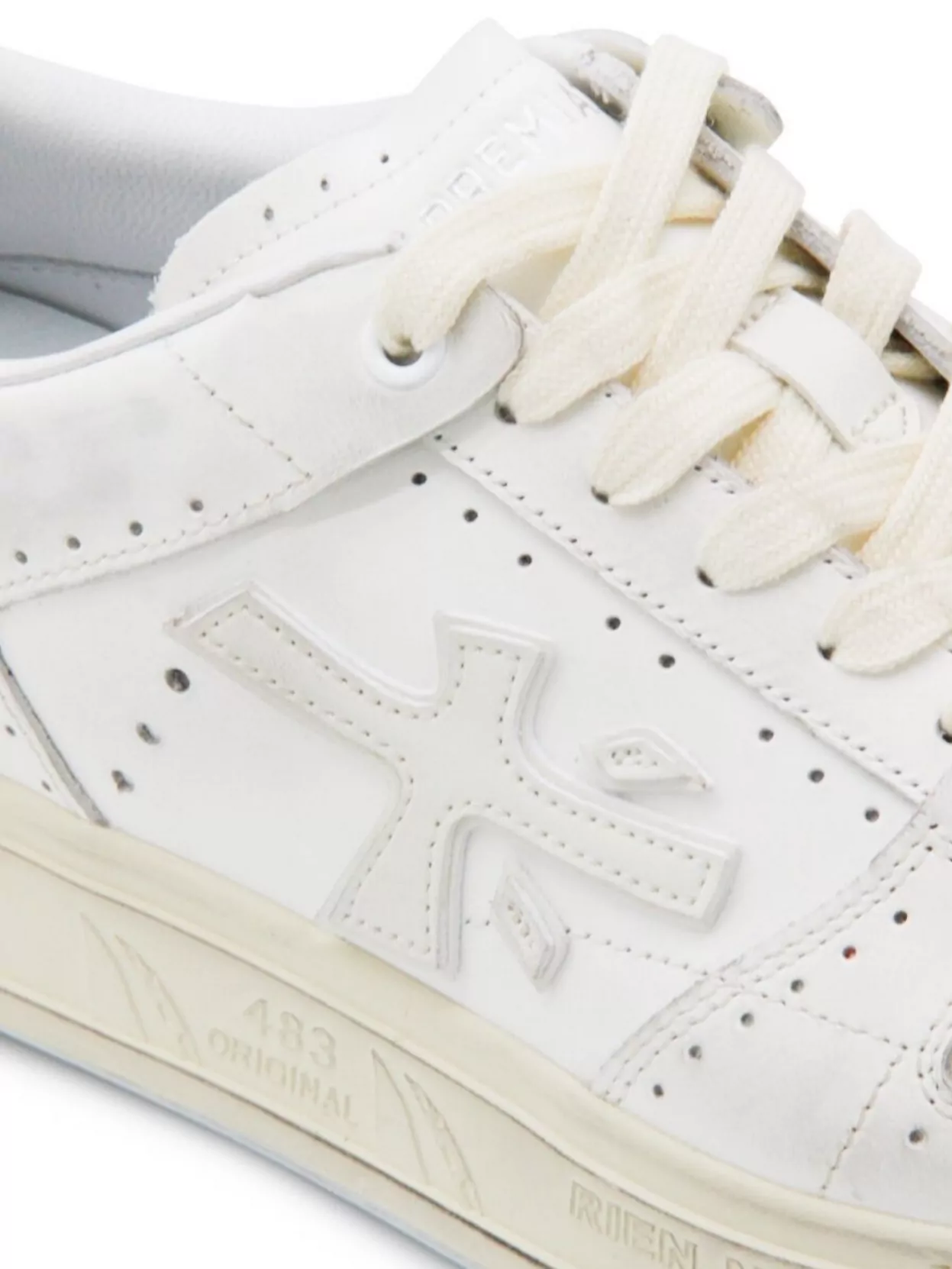 Premiata Low Top Sneakers Featuring Perforated Design