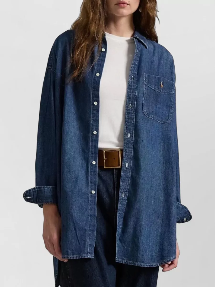 Polo Ralph Lauren Relaxed Denim Shirt Long Sleeves In Multi