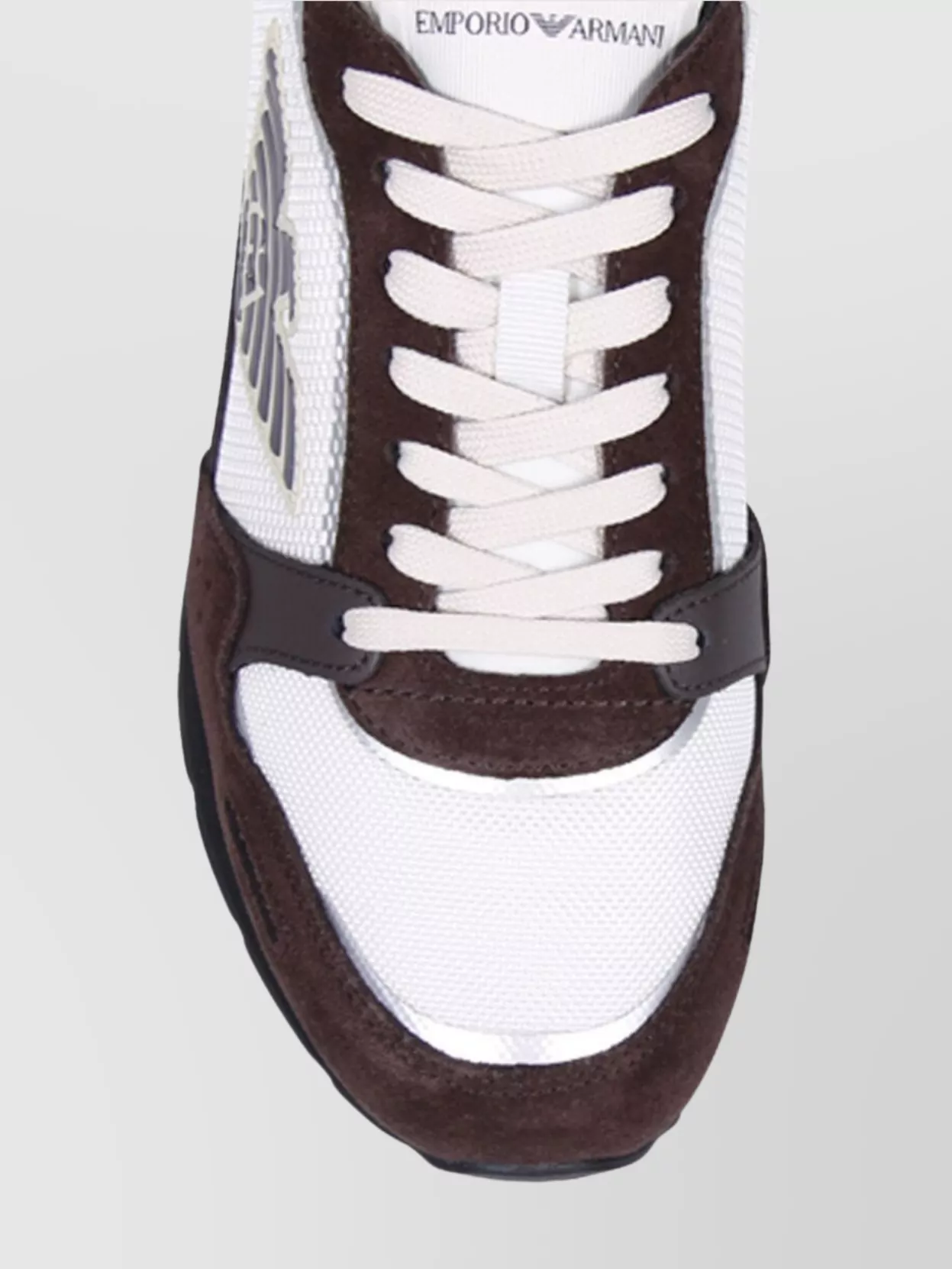 Emporio Armani Panelled Round Toe Rubber Sole Sneakers