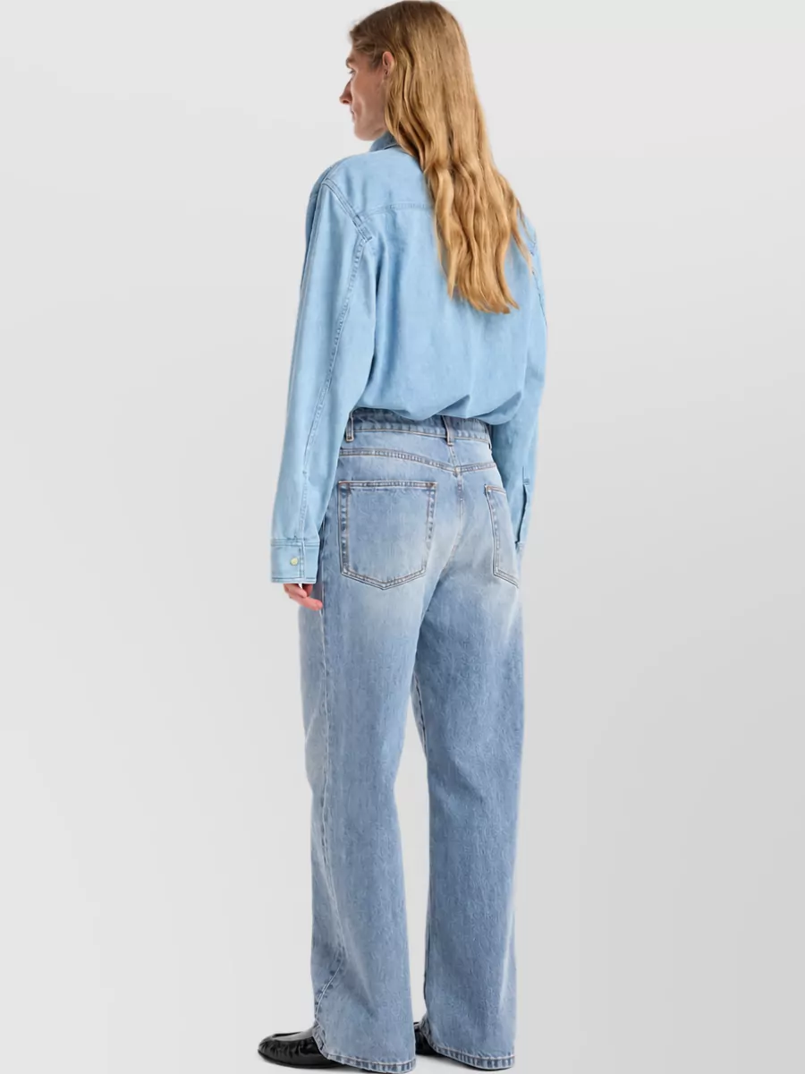 Róhe Low-Rise Wide-Leg Denim Jeans