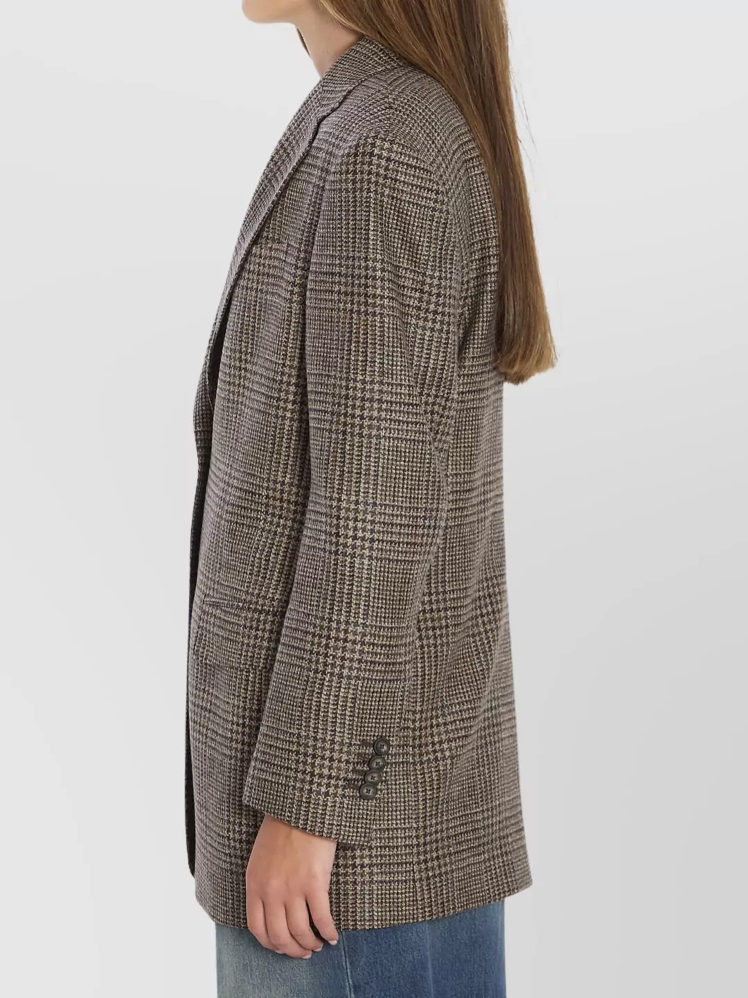 Tagliatore Check Blazer Peak Lapels In Multi