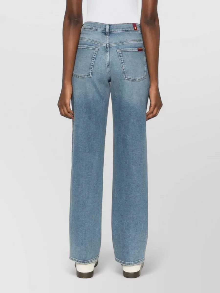 7 For All Mankind Stovepipe Straight Leg Denim Trousers