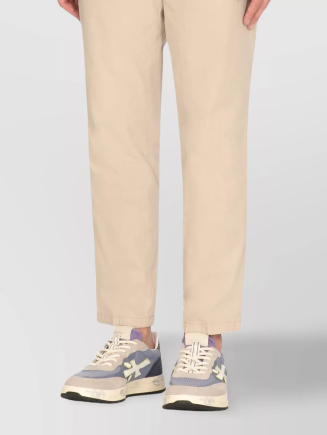 Premiata Crewneck Sweater With Long Sleeves And Textured Panels