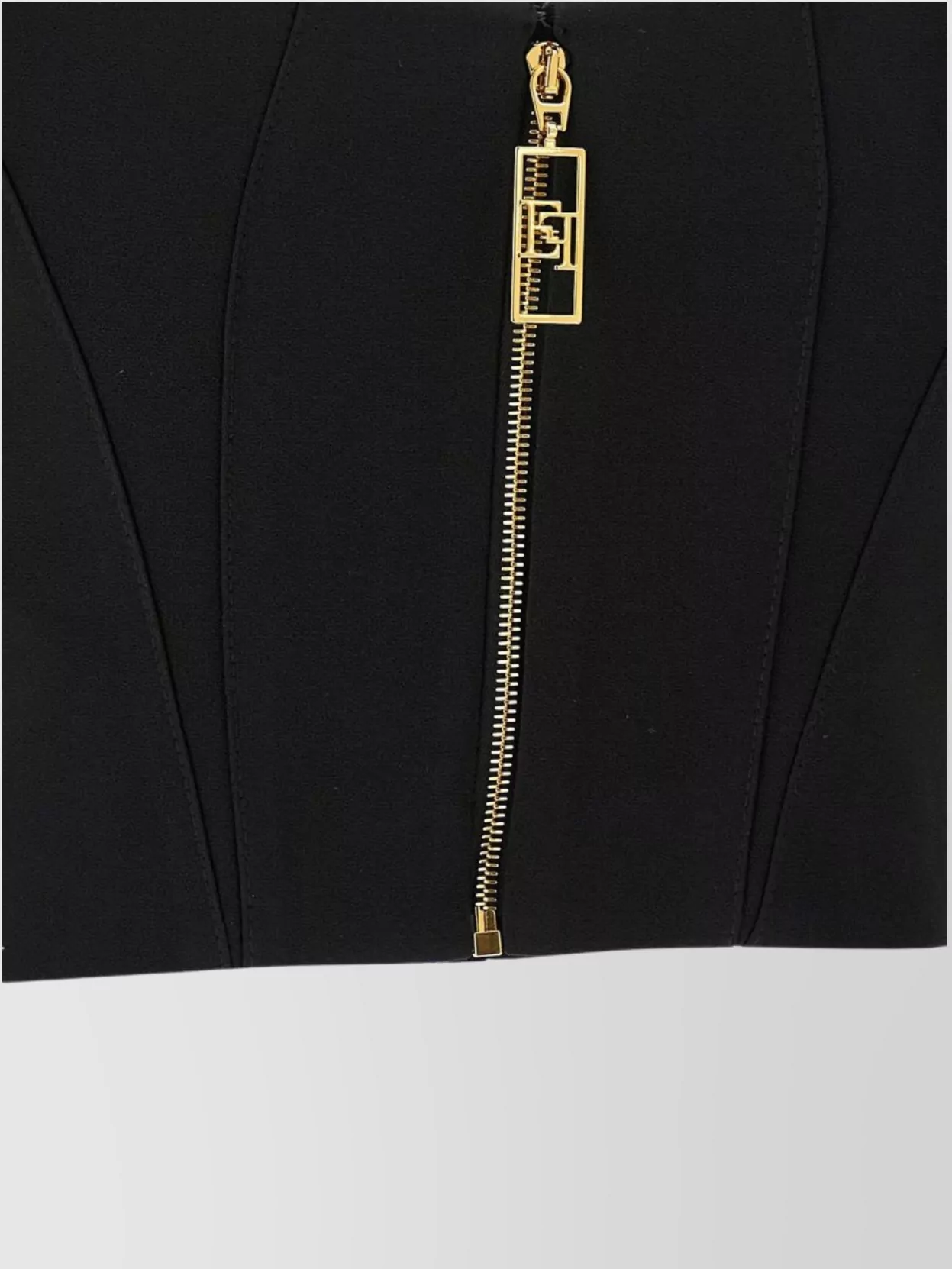 Elisabetta Franchi Square Neckline Sleeveless Fitted Silhouette Top