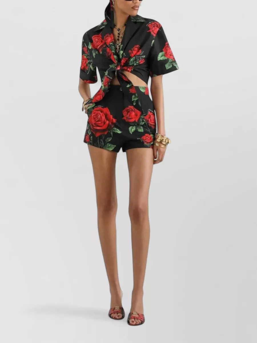 Dolce&Gabbana Floral-Print Mini Shorts