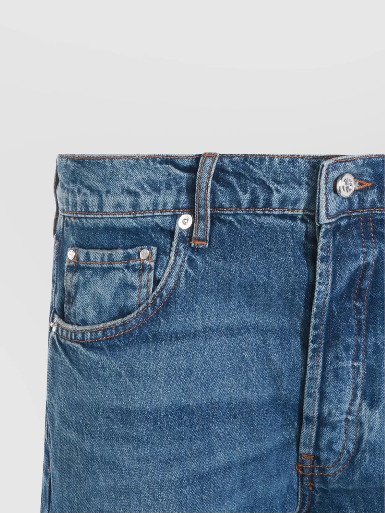 Anine Bing Straight Trousers With Belt Loops And Five Pockets