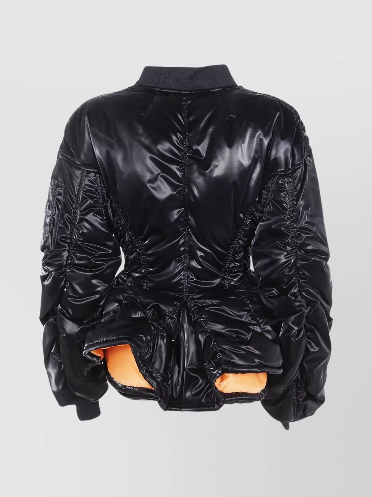 Junya Watanabe High-Shine Bomber Jacket Front Pockets