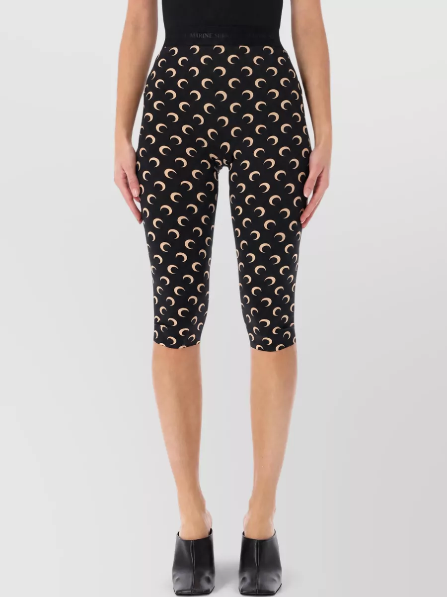 Marine Serre Classic moon capri leggings