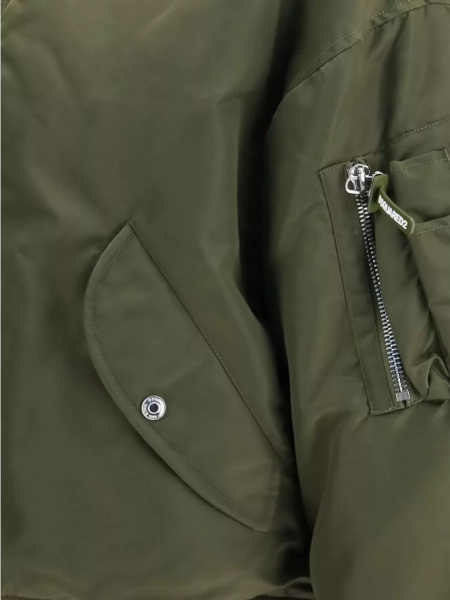 Dsquared2 Bicolor nylon padded bomber jacket