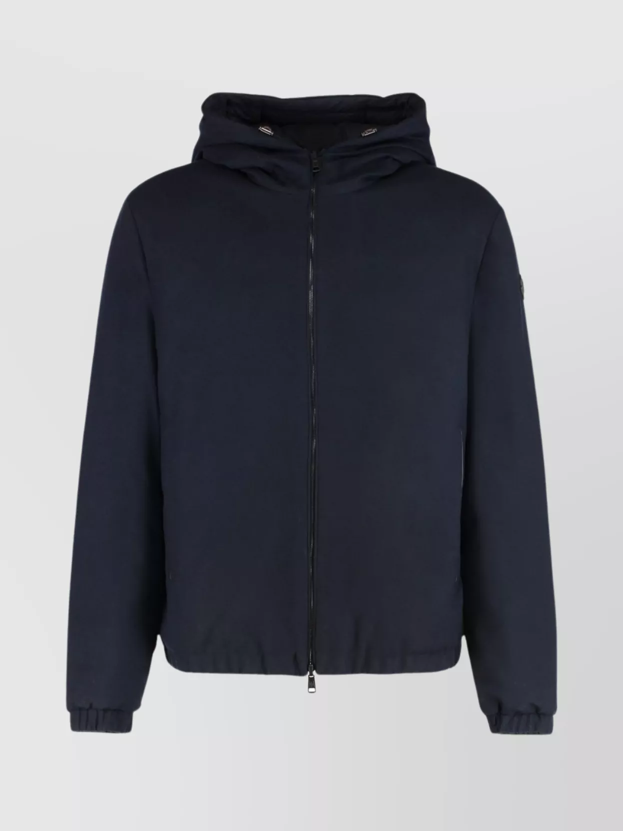 Moncler Guerand Reversible Short Down Jacket With Hood In Blue
