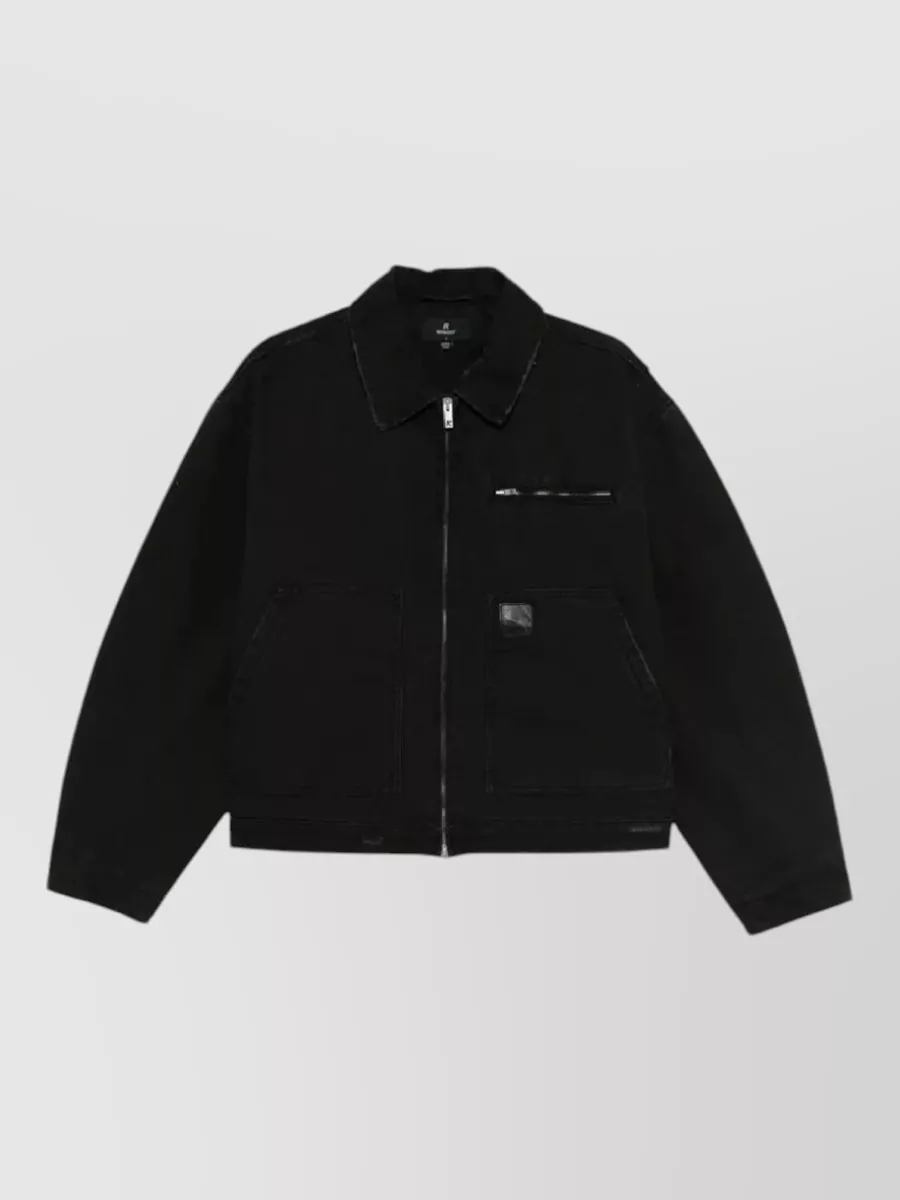 Represent mens coat collared design chest and side pockets