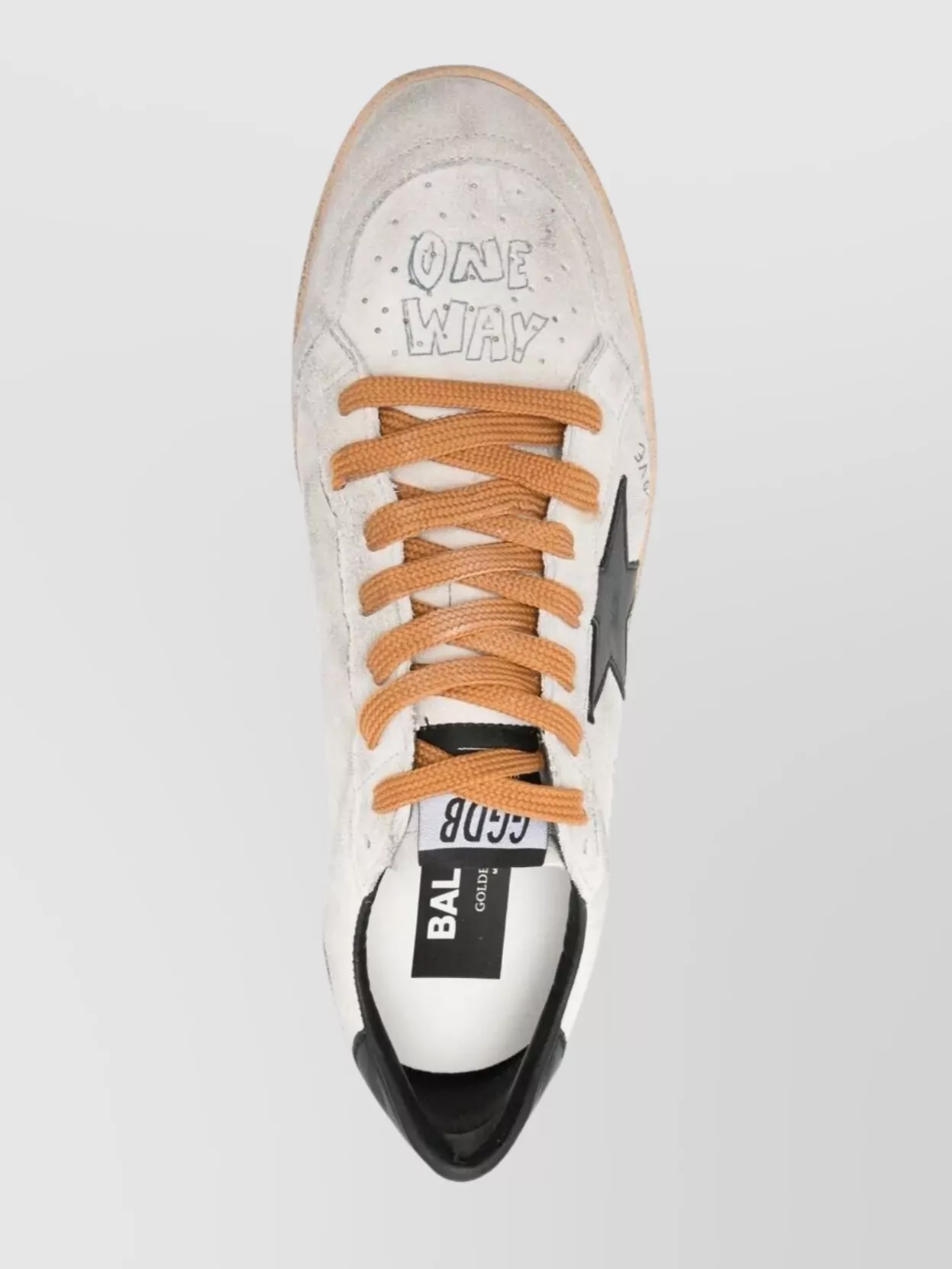 Golden Goose Suede Star Patch Flat Sole Sneakers In Gray
