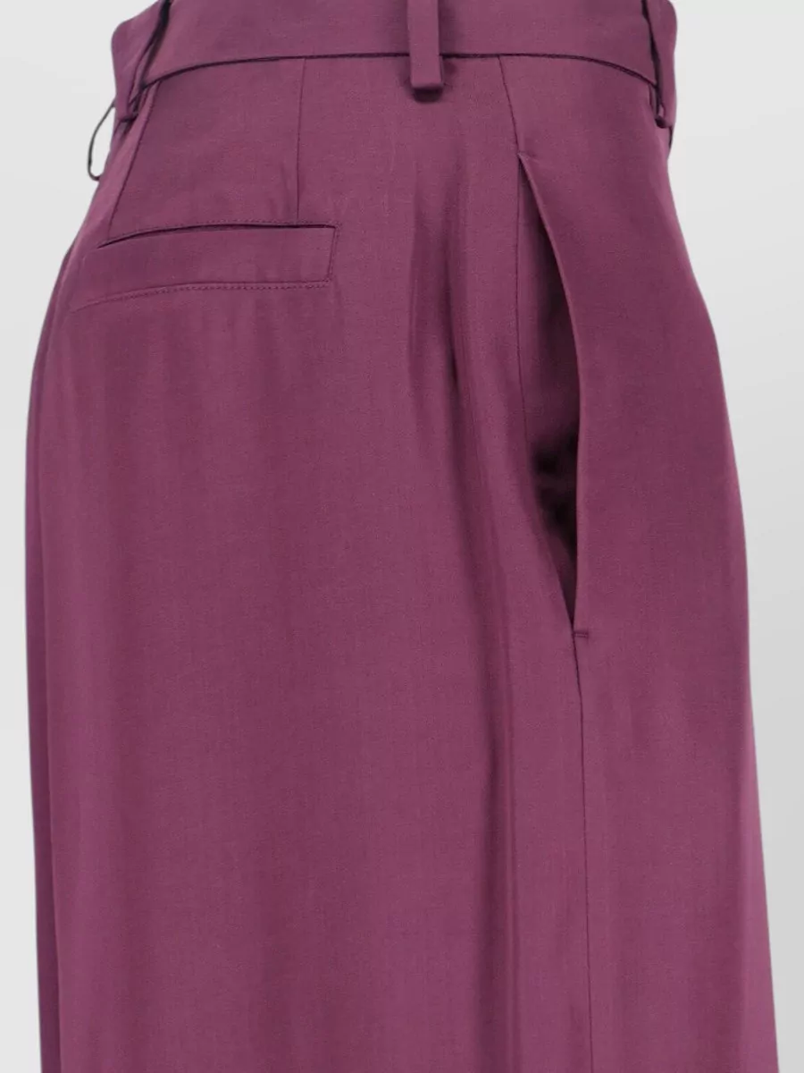 Dries Van Noten Viscose High-Rise Wide-Leg Trousers