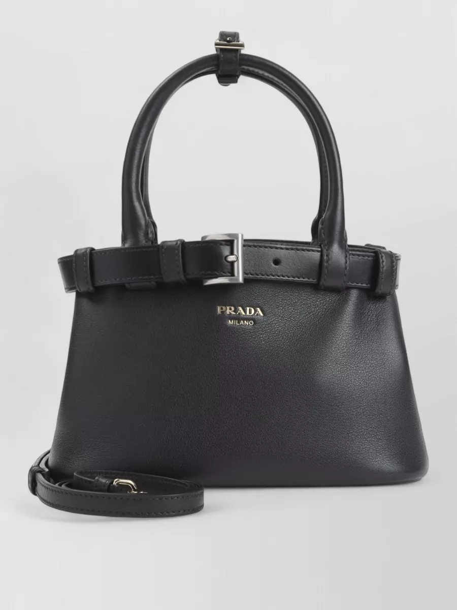 Prada buckle small leather mini bag
