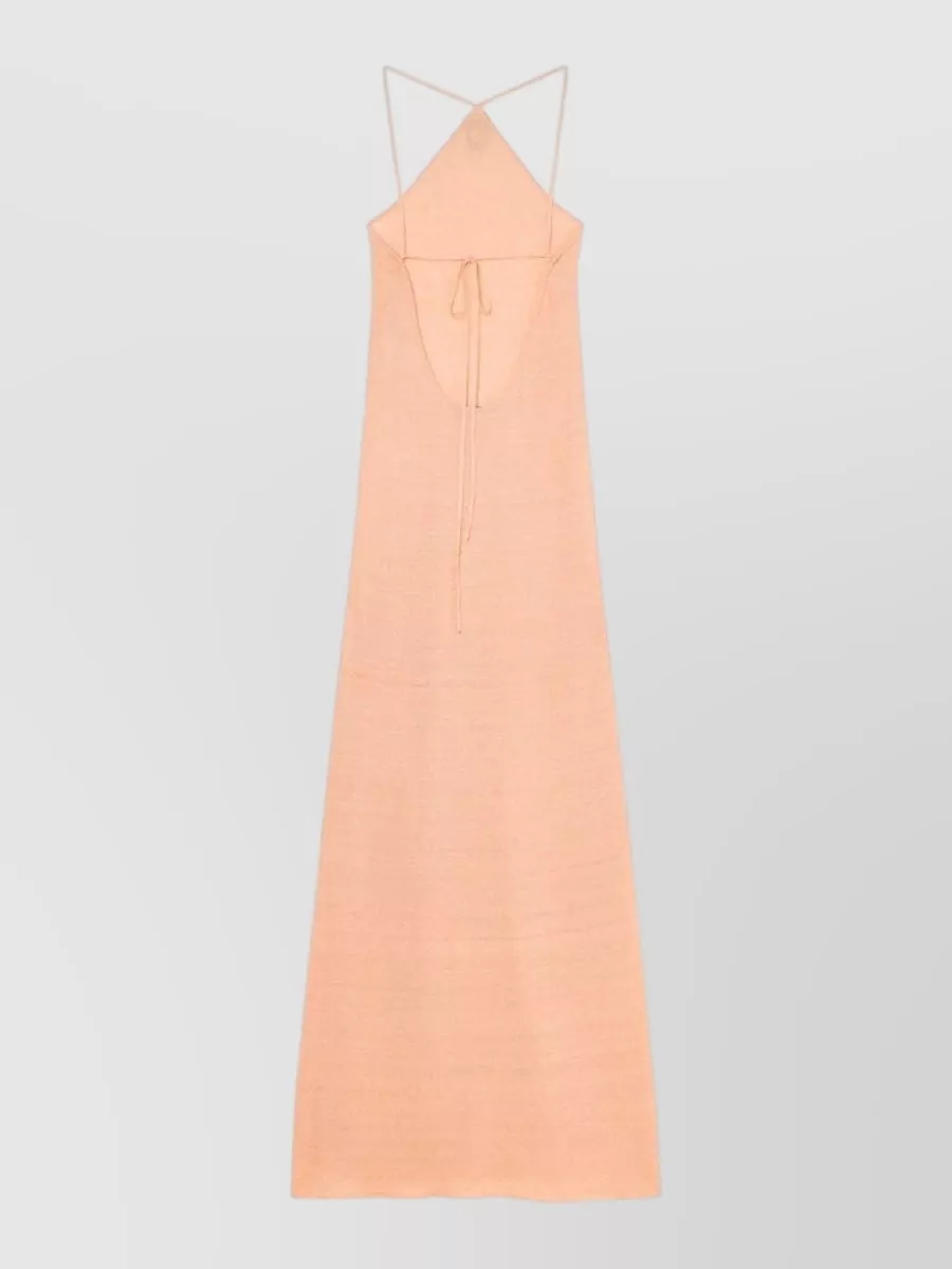 Alanui Linen Halterneck Maxi Dress