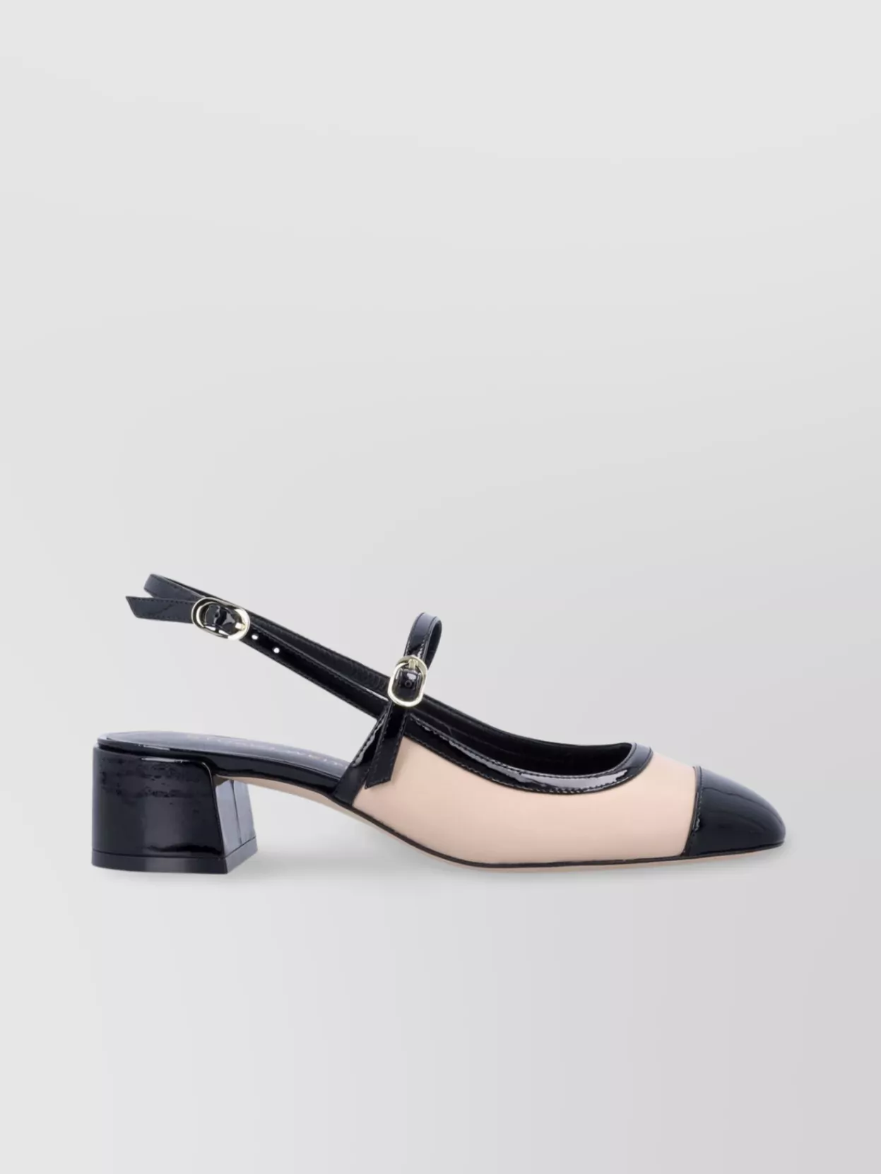 Stuart Weitzman Two-Tone Patent Leather Mary Jane Pumps