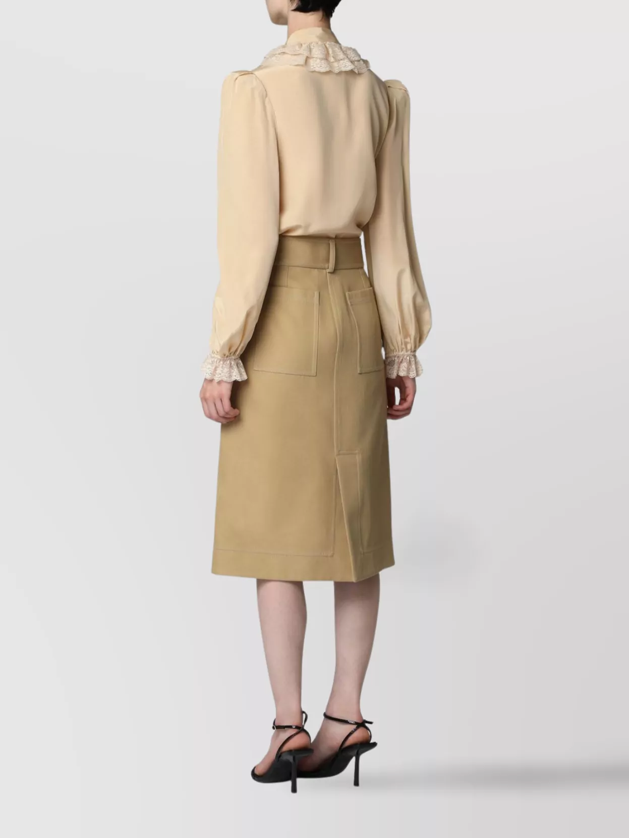 Bottega Veneta Cotton Wrap Skirt With Belt And Buckle