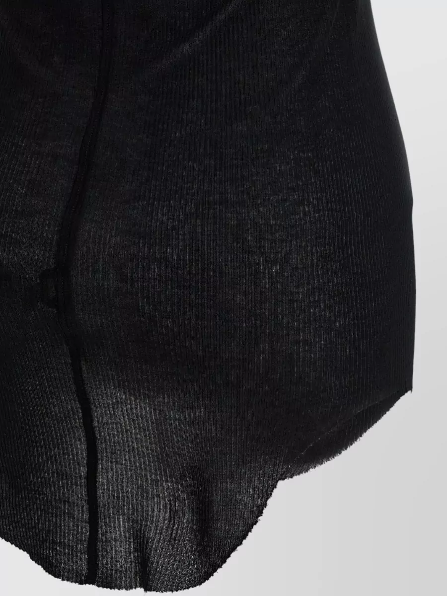 Rick Owens Rib Tank Sleeveless Racerback Curved Hem