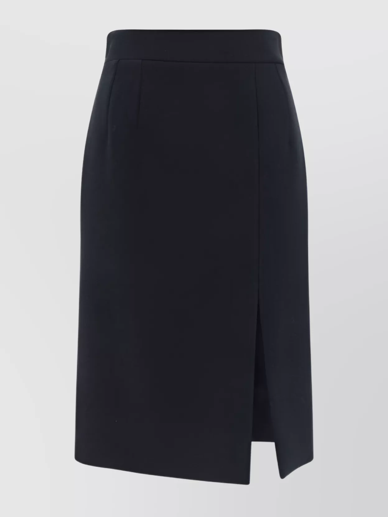 Shop Dolce & Gabbana Wool Sheath Skirt Asymmetrical Hemline