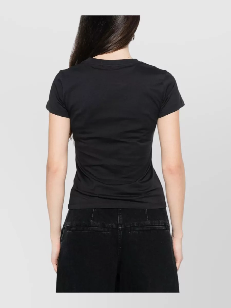 Ganni Floral-Embroidered Cotton T-Shirt