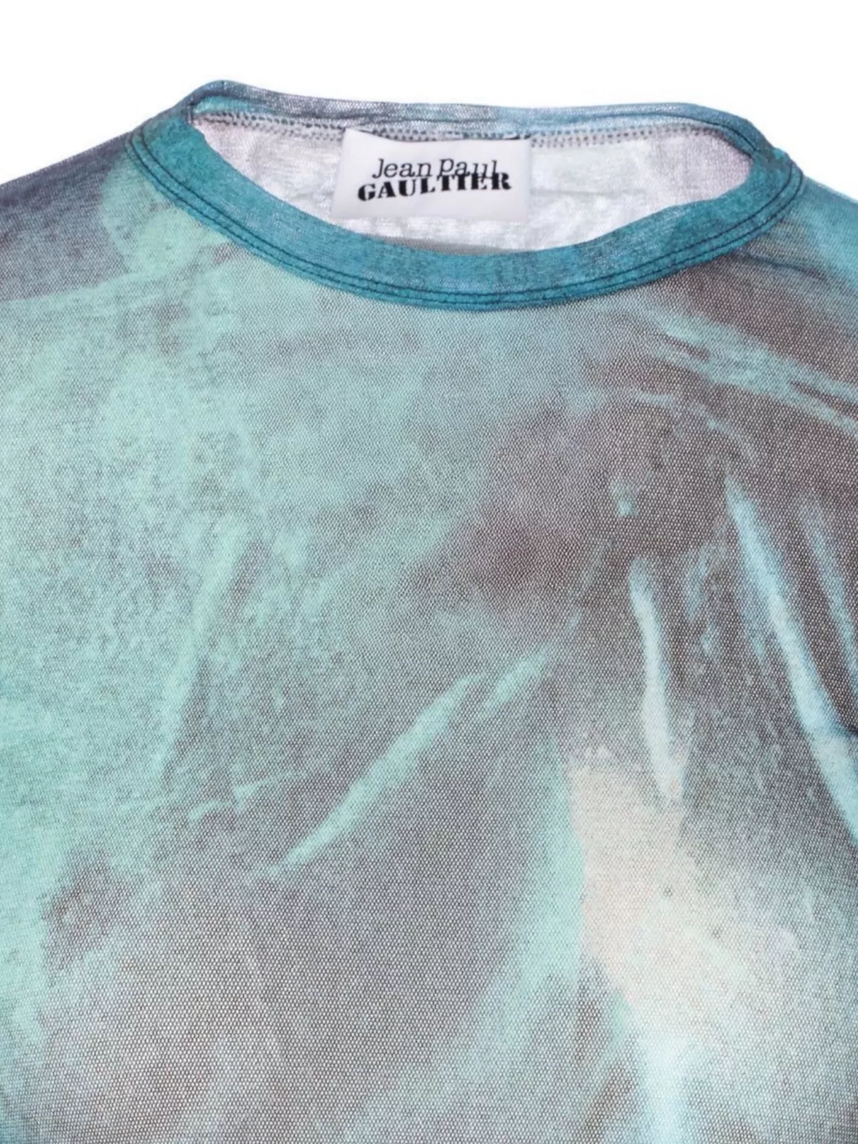 Jean Paul Gaultier Abstract Print Fitted Knitwear Long Sleeve Top