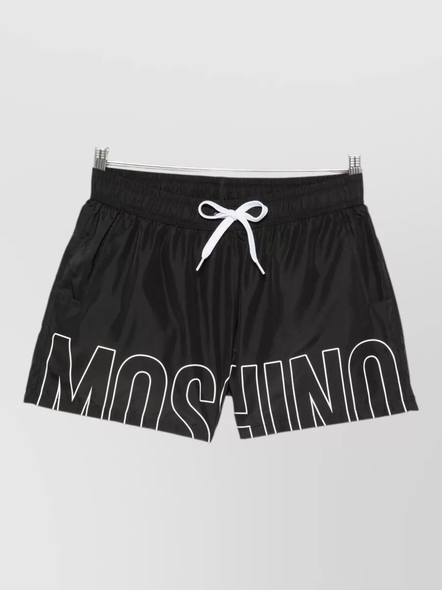 Moschino logo print deck shorts
