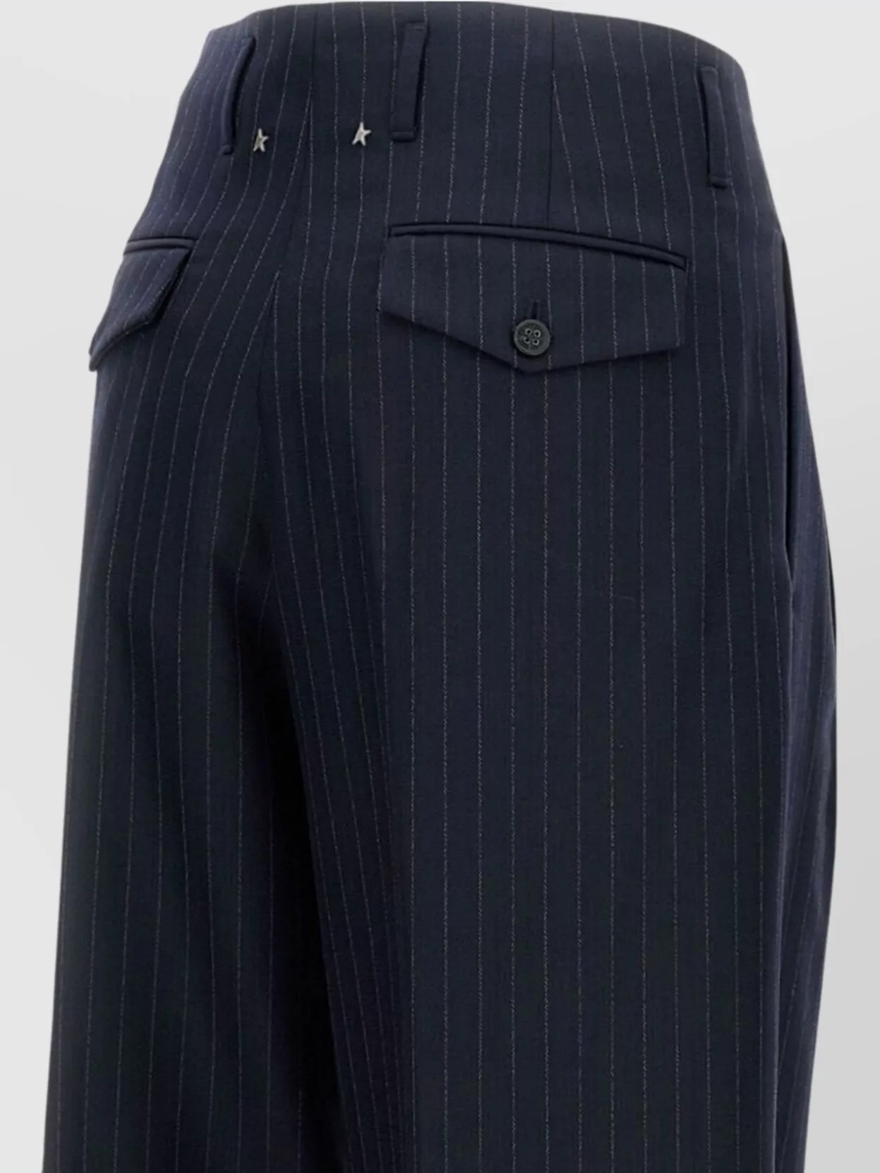 Golden Goose Tailored Wide Leg Pinstripe Trousers In Multi