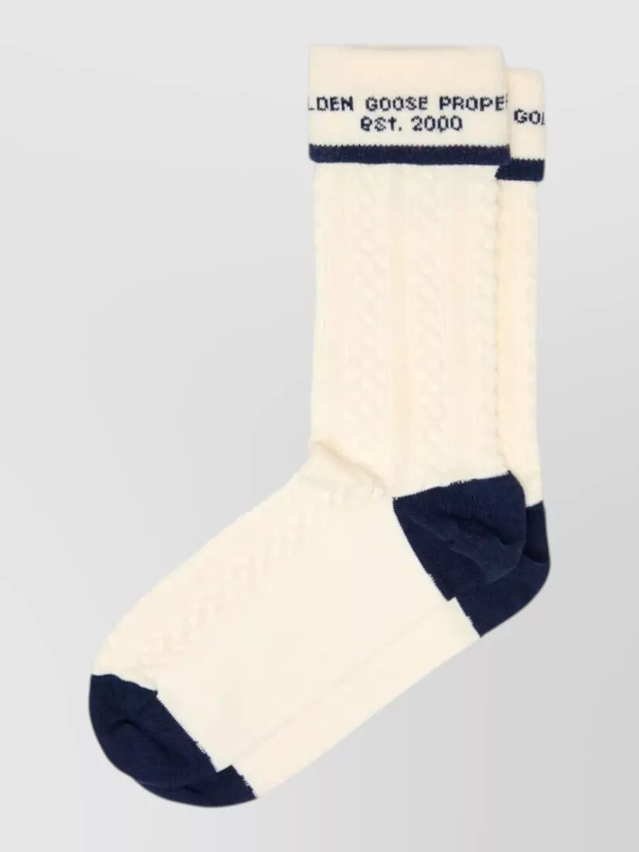 Golden Goose ribbed logo-jacquard socks