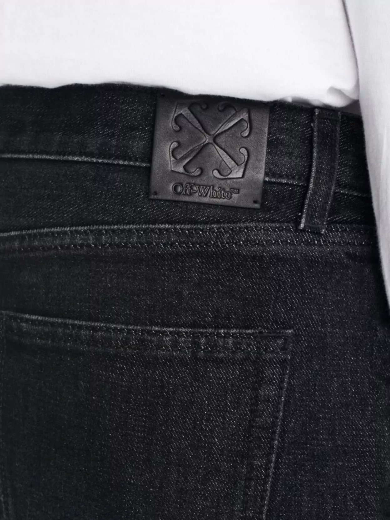 Off-White Straight Trousers With Five-Pocket And Loops